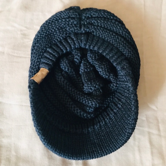 C.C. Black Beanie Cap with Tail - Picture 10 of 11